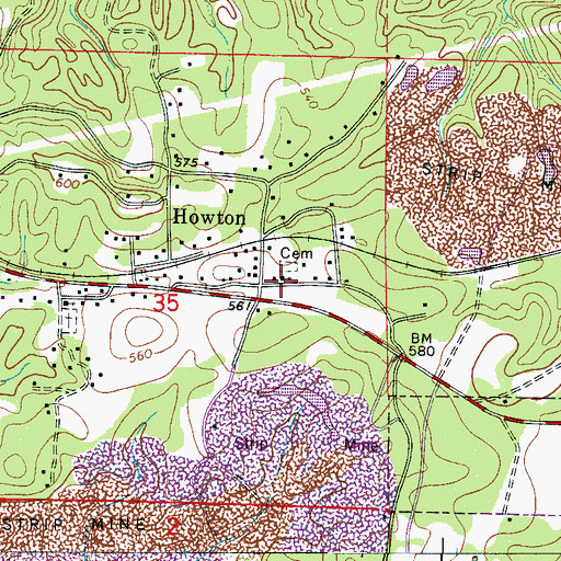 Topographic Map of Christian Union Church, AL