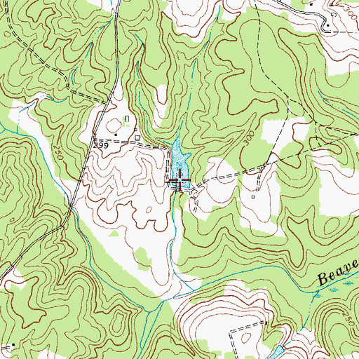 Topographic Map of Vaughans Dam, VA