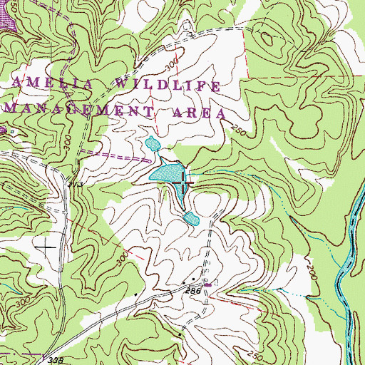 Topographic Map of Sunders Dam, VA