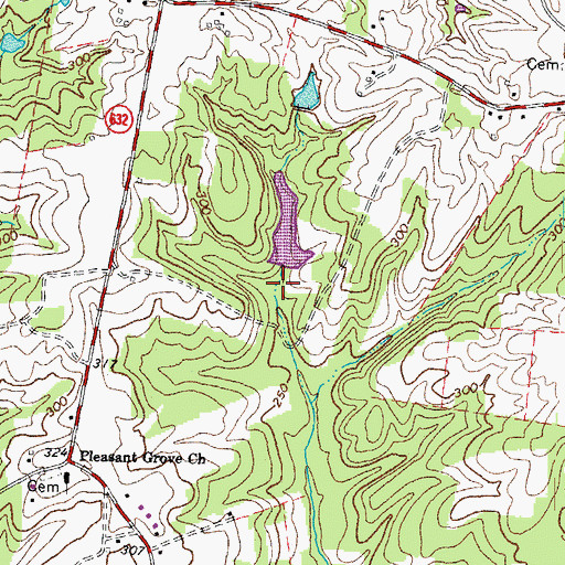 Topographic Map of Whittington Dam, VA