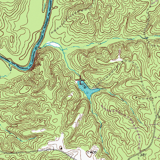 Topographic Map of Chesapeake Corporation Dam, VA