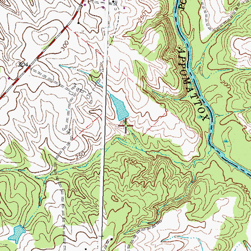 Topographic Map of Crawford Dam, VA