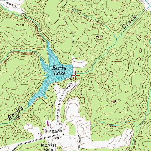 Topographic Map of Early Dam, VA