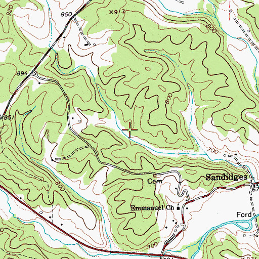 Topographic Map of Mays Pond, VA