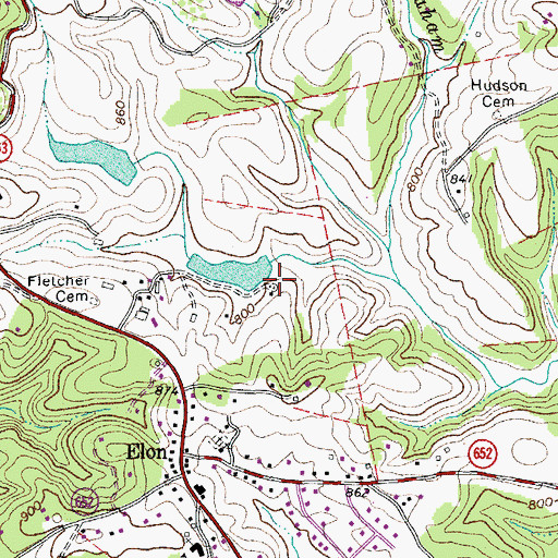 Topographic Map of General Alberts Dam, VA