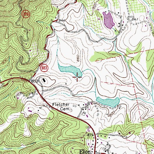 Topographic Map of General Alberts Other Dam, VA