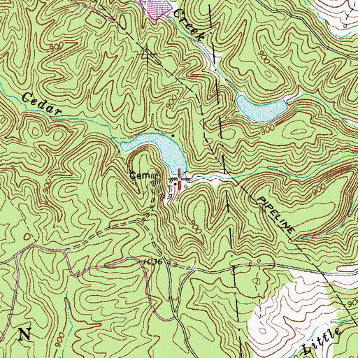 Topographic Map of Burruss Dam, VA