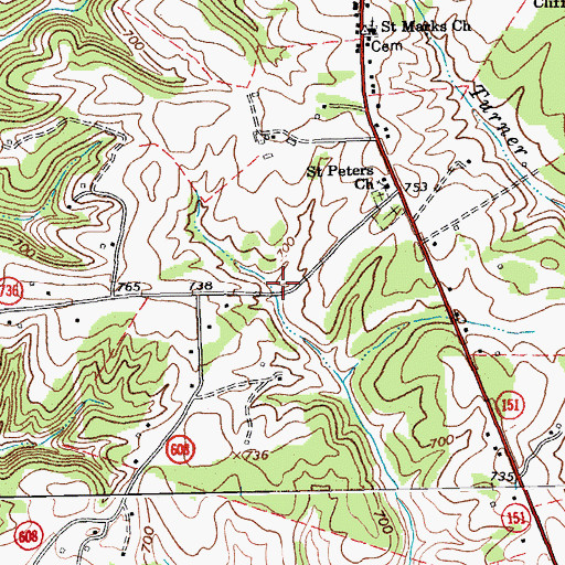 Topographic Map of Winton Country Club Dam, VA