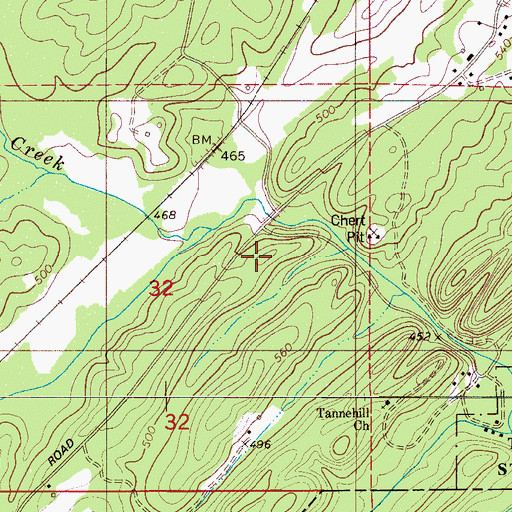 Topographic Map of Confederate Hill Estates, AL