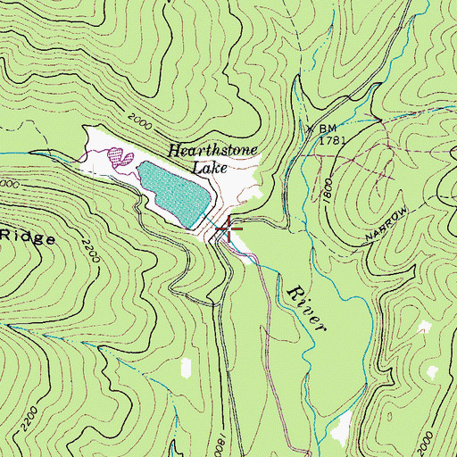 Topographic Map of Upper North Number 77 Dam, VA