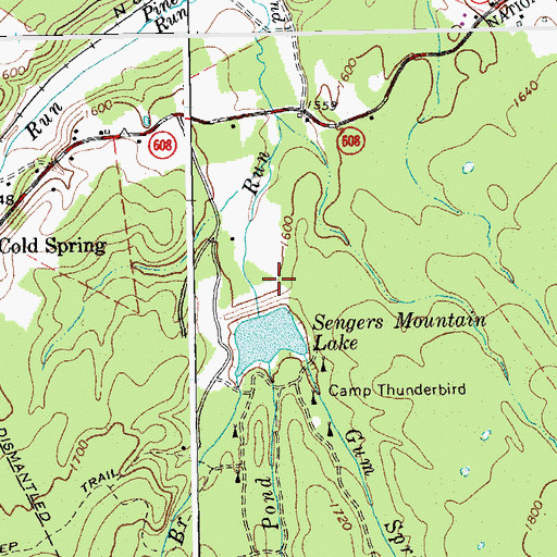 Topographic Map of South River Number Six Dam, VA