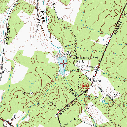 Topographic Map of Kiwanis Lake, VA