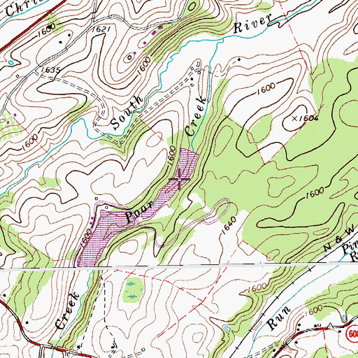 Topographic Map of Walace Lake, VA
