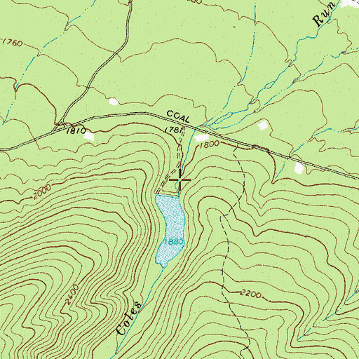Topographic Map of Coles Run Dam, VA