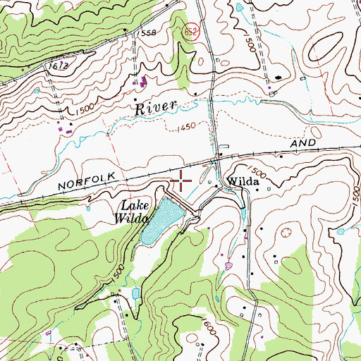Topographic Map of South River Number Seven Dam, VA
