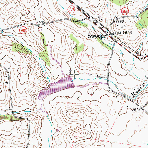 Topographic Map of Smithleigh Dam, VA