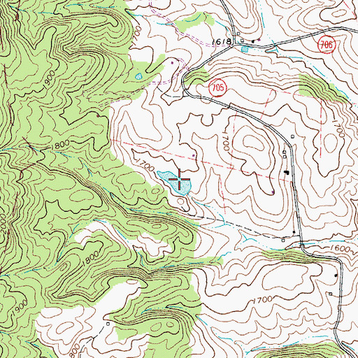Topographic Map of Nders Pond, VA