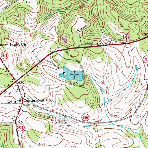 Topographic Map of Markham Pond, VA
