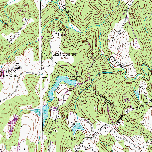 Topographic Map of Lassiters Dam, VA