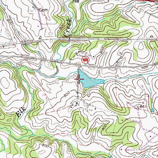 Topographic Map of Old Elkton Lake Dam, VA