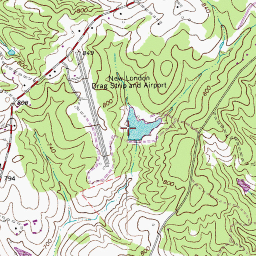 Topographic Map of Associated Wheels Dam, VA