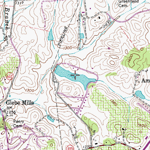 Topographic Map of Orchard Lake, VA