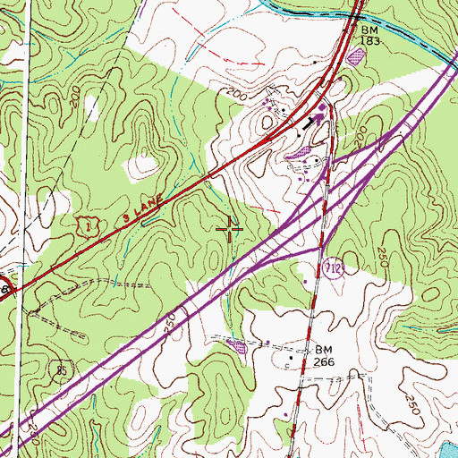 Topographic Map of Harrisons Pond, VA