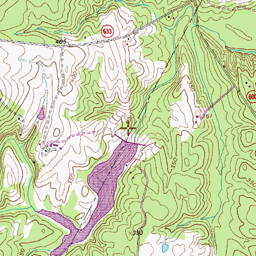 Topographic Map of Willis River Number Six Dam, VA