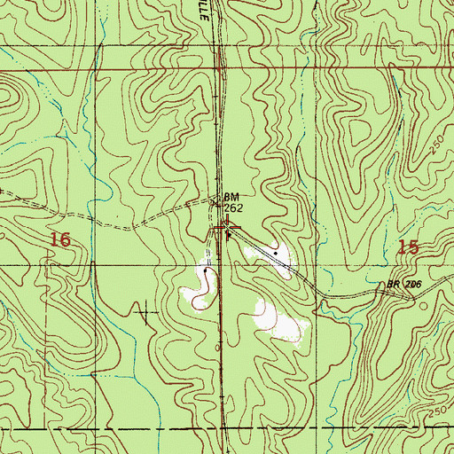 Topographic Map of Barnes Church, AL