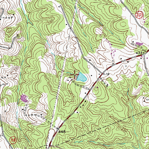 Topographic Map of Anderson Dam, VA