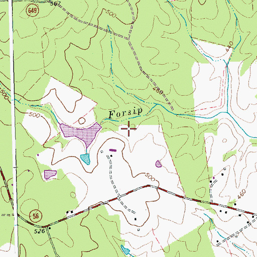 Topographic Map of Lucas Dam, VA