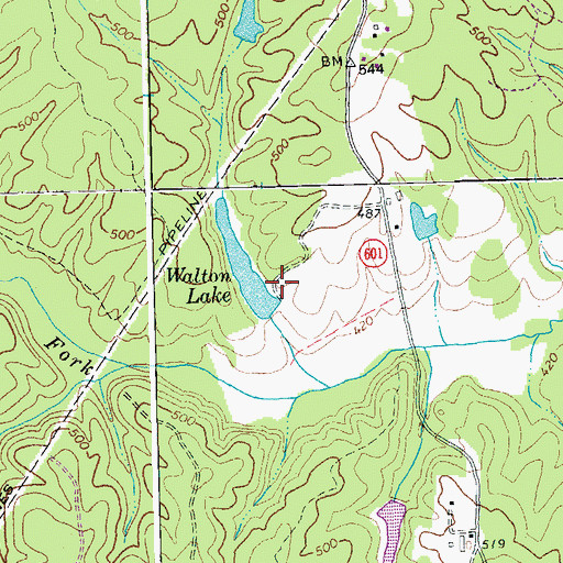 Topographic Map of Carter Dam, VA