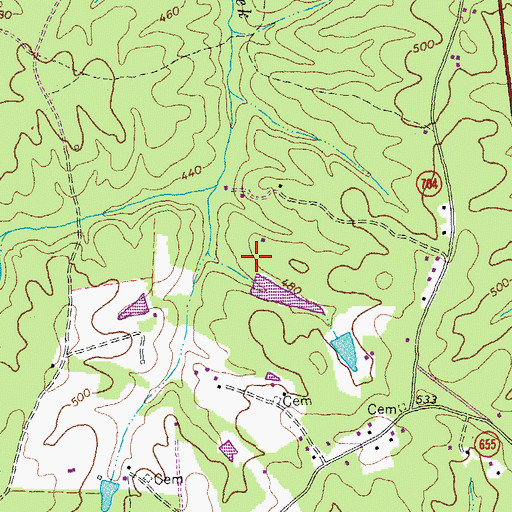 Topographic Map of Fitzgerald Dam, VA
