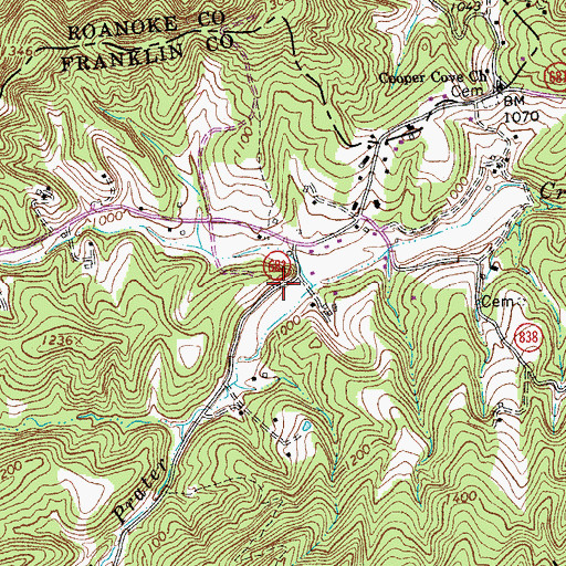 Topographic Map of Little Falling River Number One Dam, VA