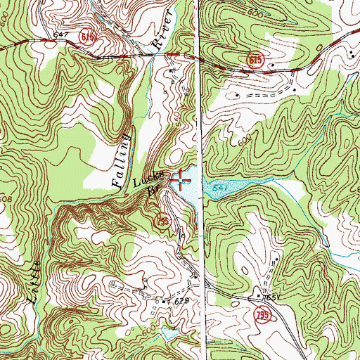 Topographic Map of Little Falling River Number Two Dam, VA