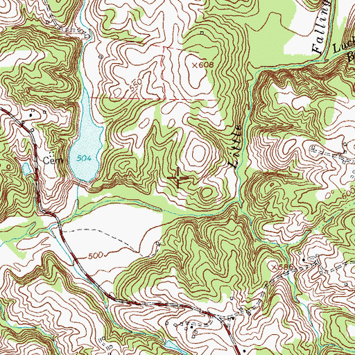 Topographic Map of Little Falling River Number Three Dam, VA