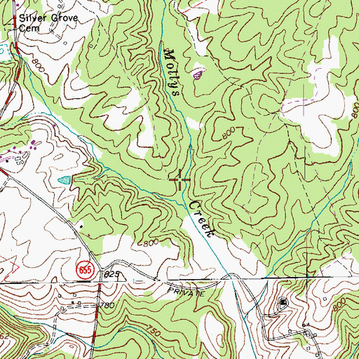 Topographic Map of Lynch Dam, VA