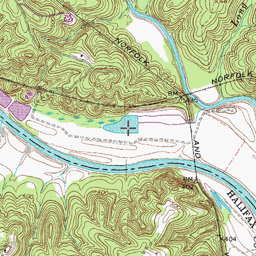 Topographic Map of Bates Dam, VA