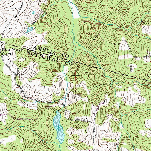 Topographic Map of Perron Dam, VA