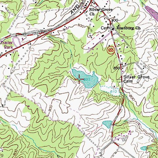 Topographic Map of Patrick Upper Dam, VA