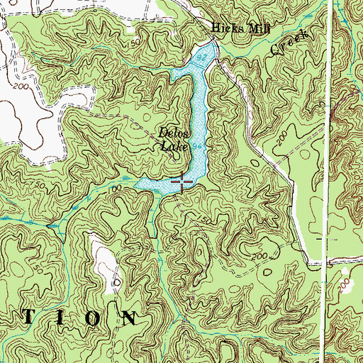 Topographic Map of Delos Pond, VA