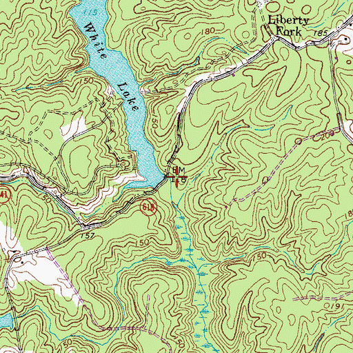 Topographic Map of White Lake Dam, VA