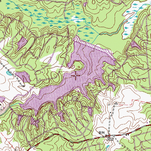 Topographic Map of Lake Landor, VA