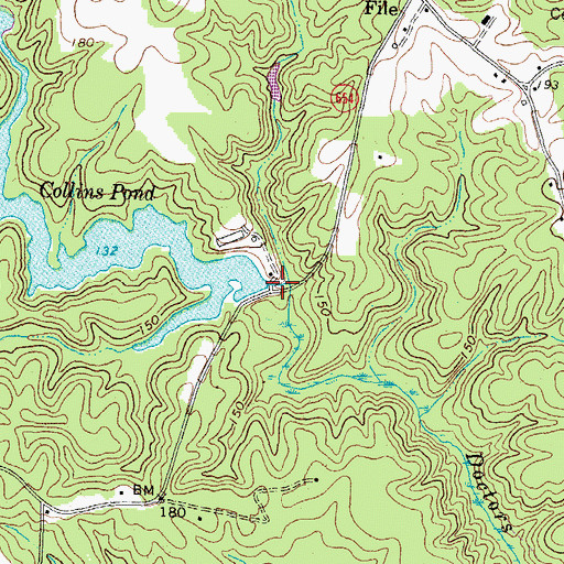 Topographic Map of Collins Dam, VA