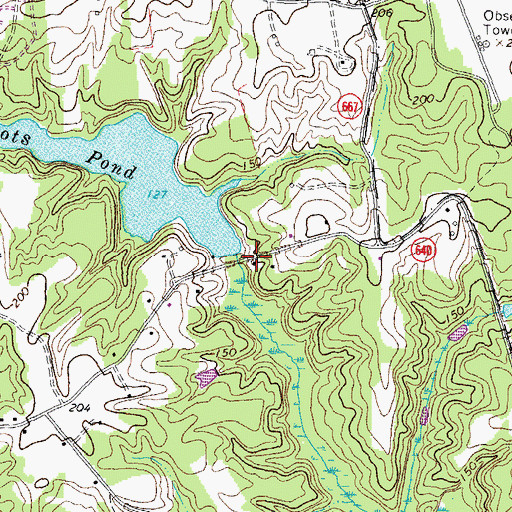 Topographic Map of Elliotts Dam, VA