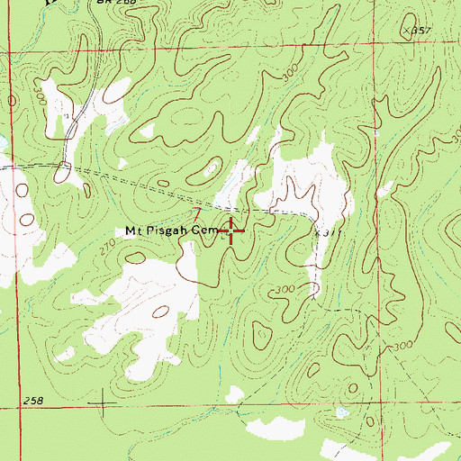 Topographic Map of Mount Pisgah Church, AL
