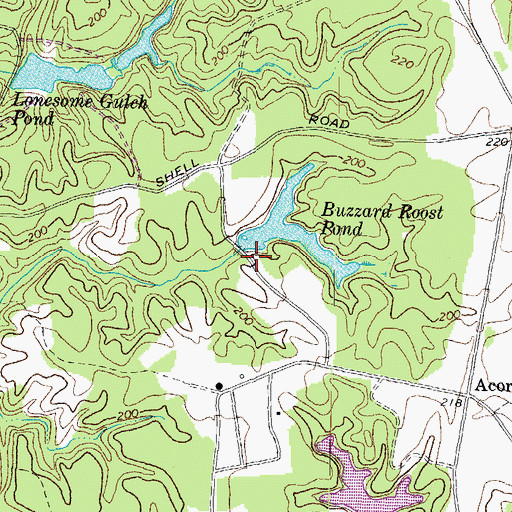 Topographic Map of Buzzard Roost Pond Dam, VA