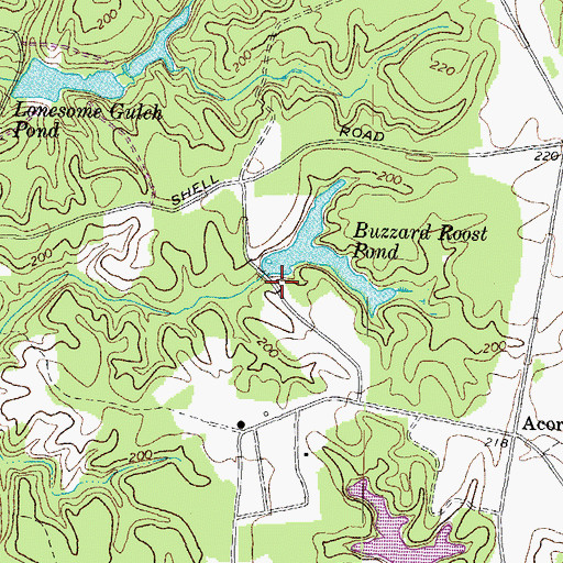 Topographic Map of Buzzard Roost Pond Dam, VA