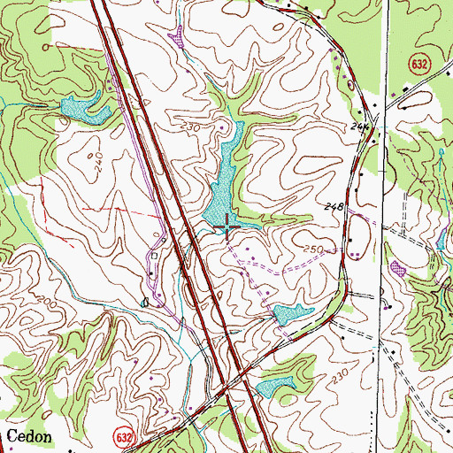 Topographic Map of Terrell Brothers Dam, VA