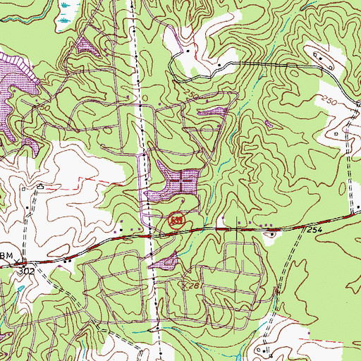 Topographic Map of Lake Devolia, VA
